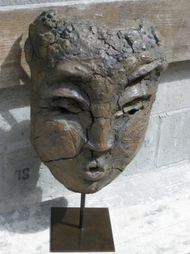 QI tête bronze 40cm