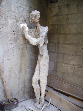  Violoniste plâtre 180cm