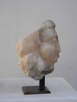 Femme serpent albâtre 35cm