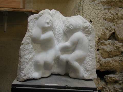  Jeux d'enfant marbre carrare 39 Cm